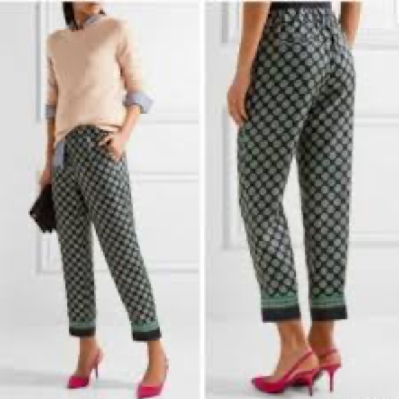 Jcrew 100% Silk Medallion Print Pants 14
